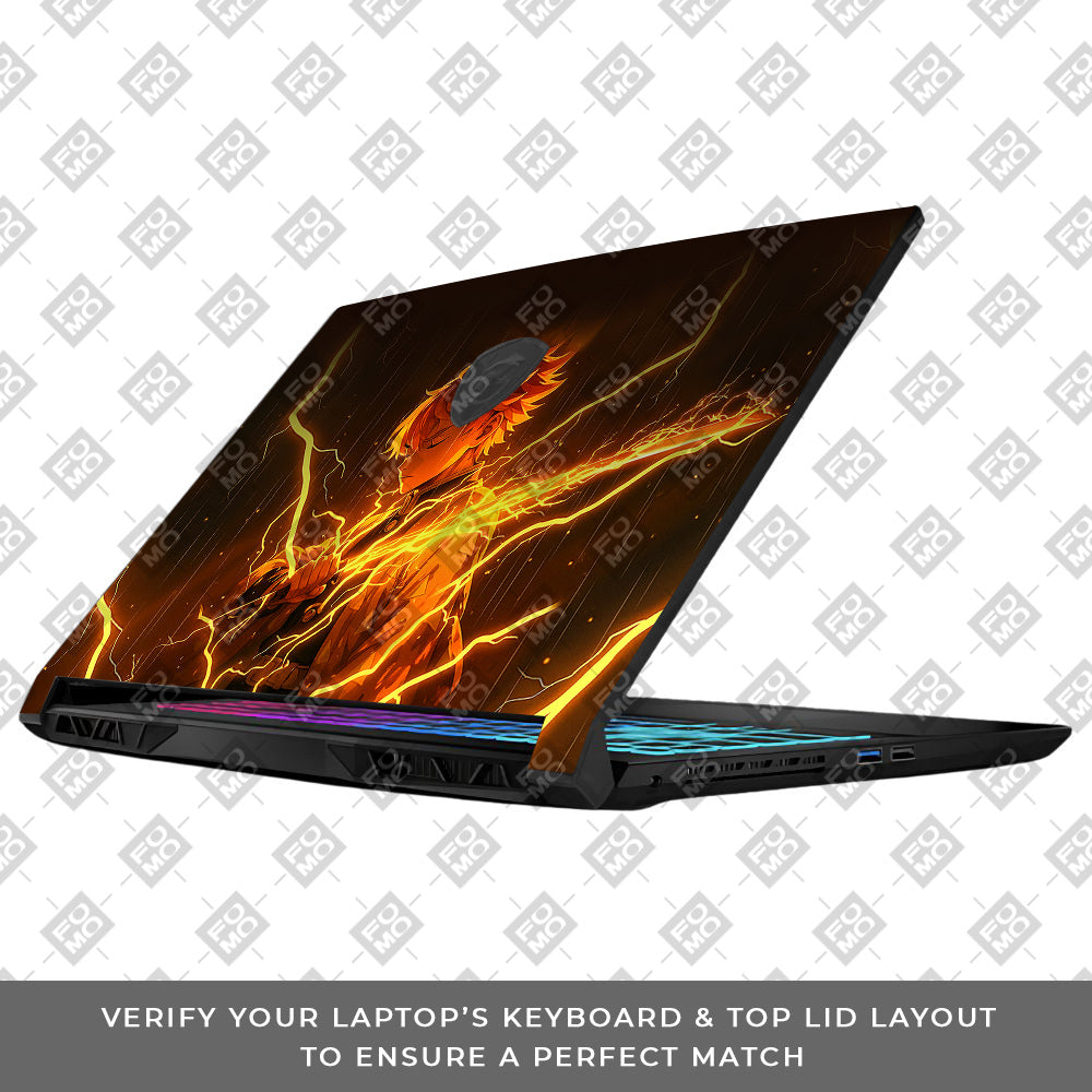 Thunder Soul Lightning Zenitsu MSI Katana 15 B13V Laptop Skin