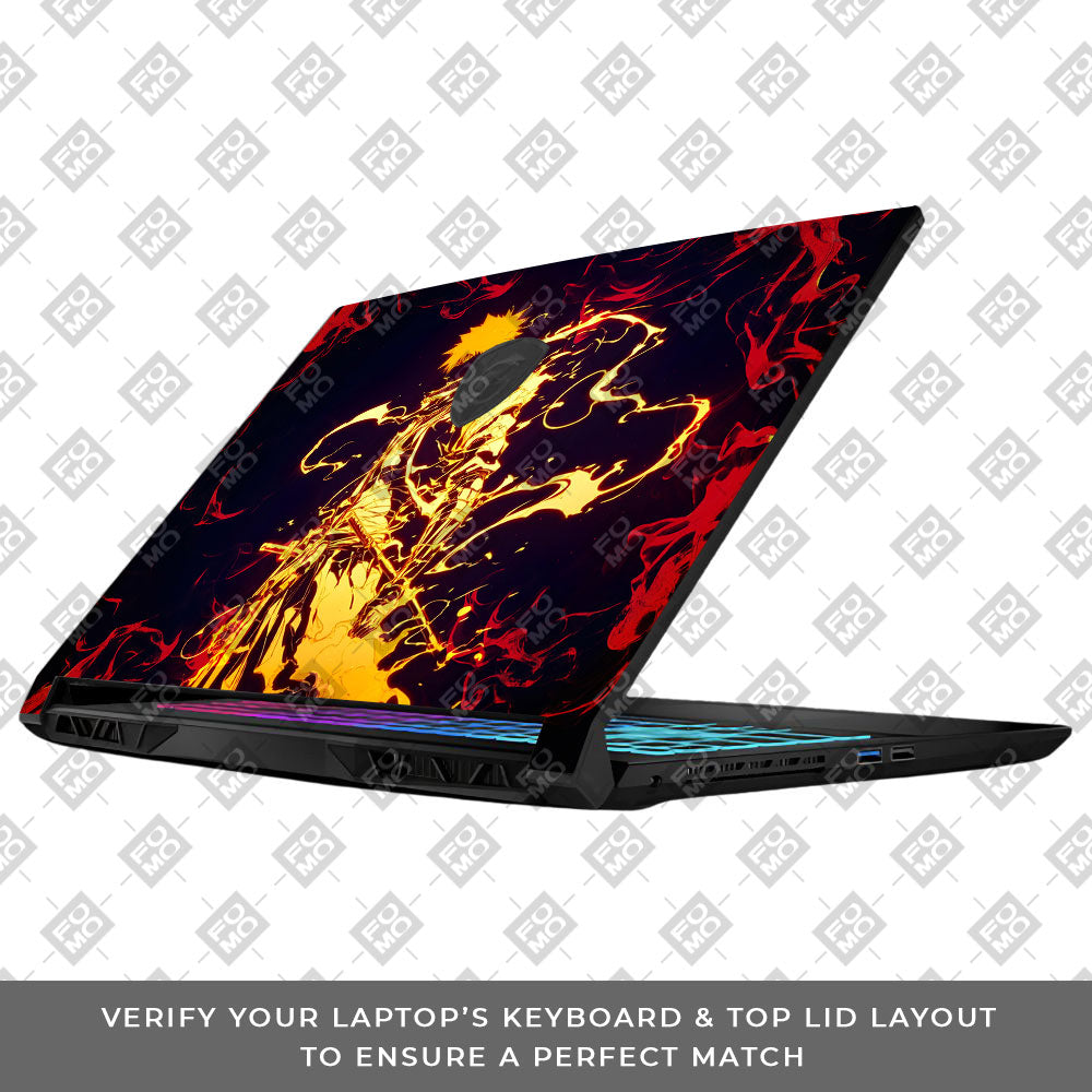Bleach Ichigo Bankai Form MSI Katana 15 B13V Laptop Skin