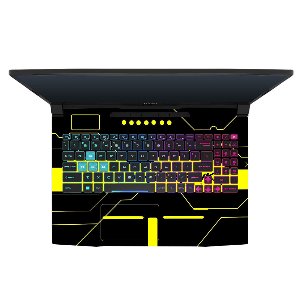 Cyberpunk Yellowline Grid MSI Katana 15 B13V Laptop Skin