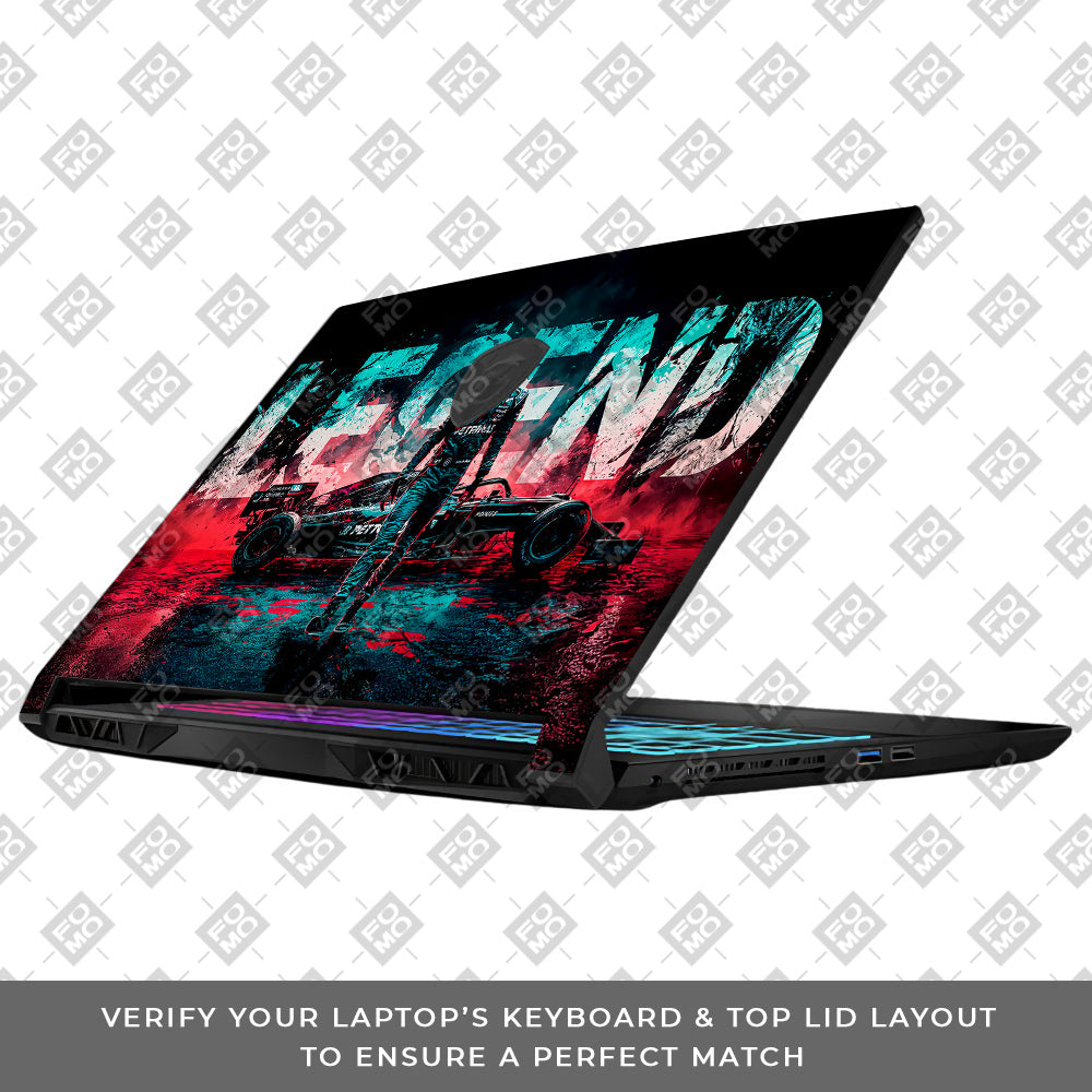 F1 Legend Racer MSI Katana 15 B13V Laptop Skin