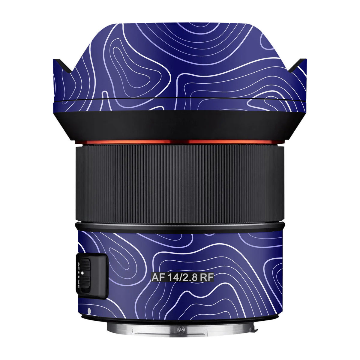 Deep Blue Contour Samyang AF 14mm F/2.8 RF Camera Lens Skin