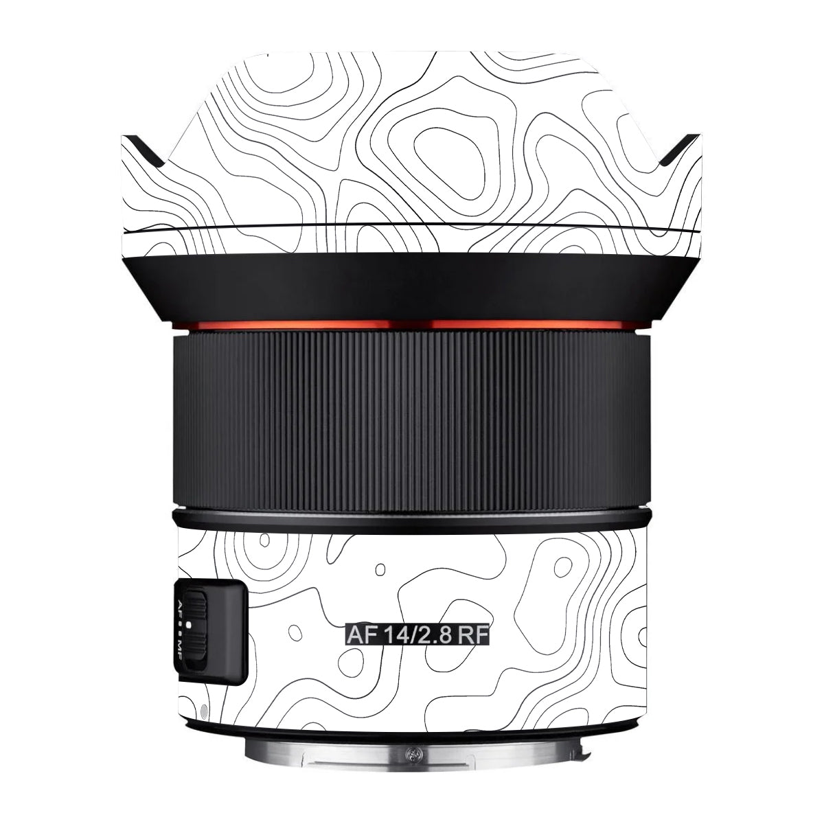 White Contour Design Samyang AF 14mm F/2.8 RF Camera Lens Skin