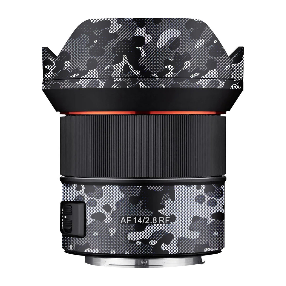 Stealth Grey Camo Samyang AF 14mm F/2.8 RF Camera Lens Skin