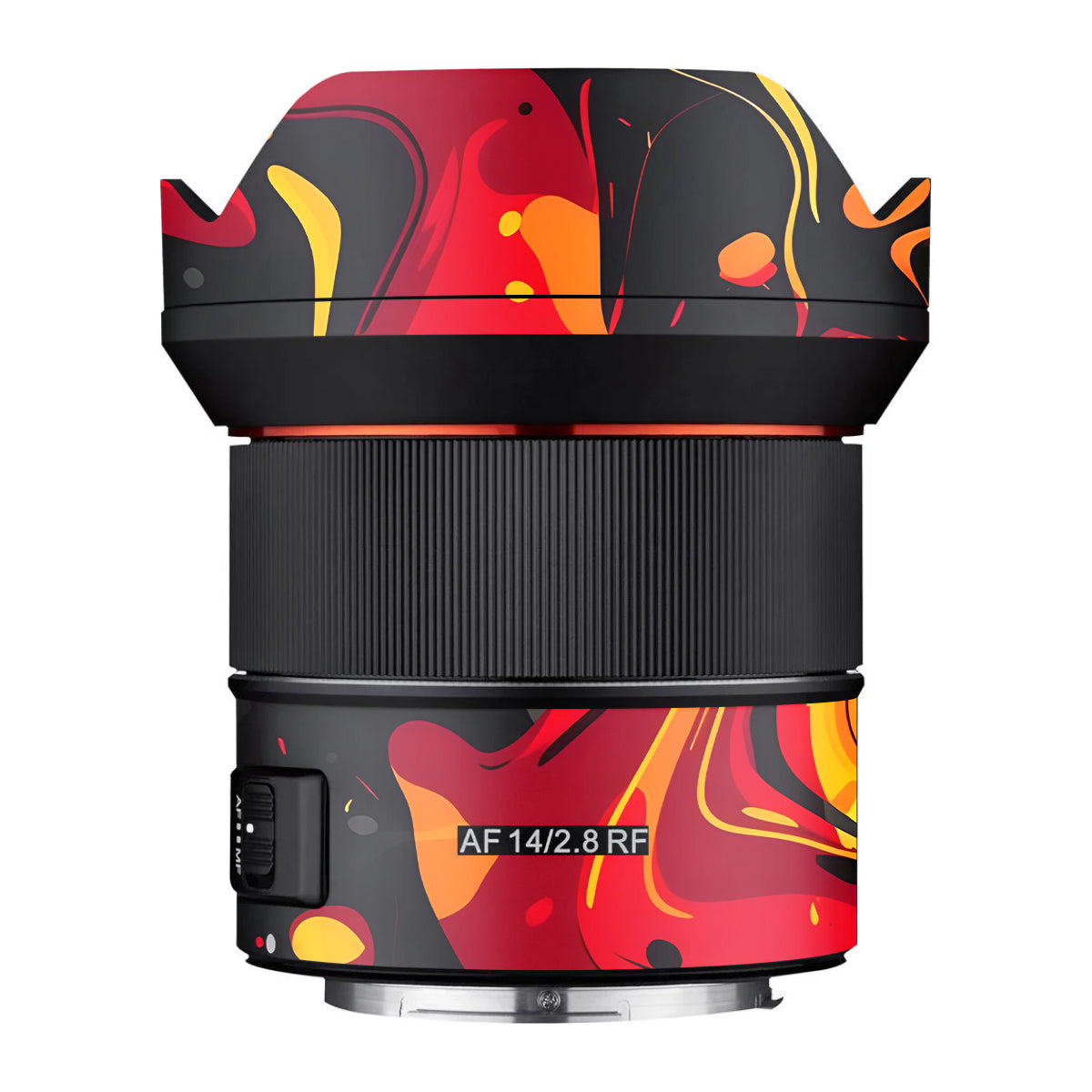 Lava Burst Samyang AF 14mm F/2.8 RF Camera Lens Skin