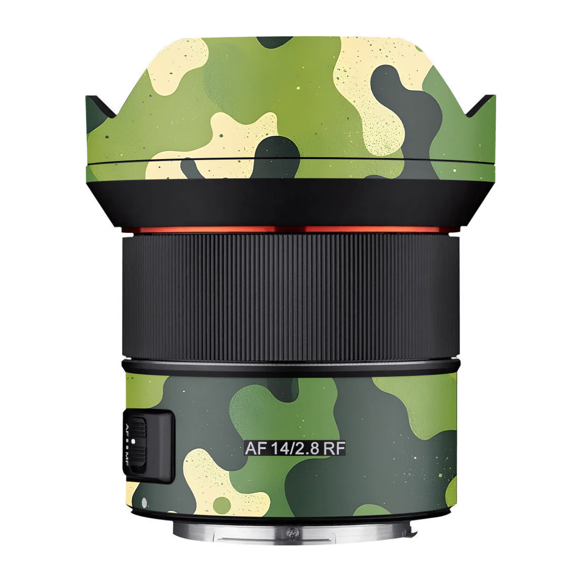 Camouflage Pattern Samyang AF 14mm F/2.8 RF Camera Lens Skin