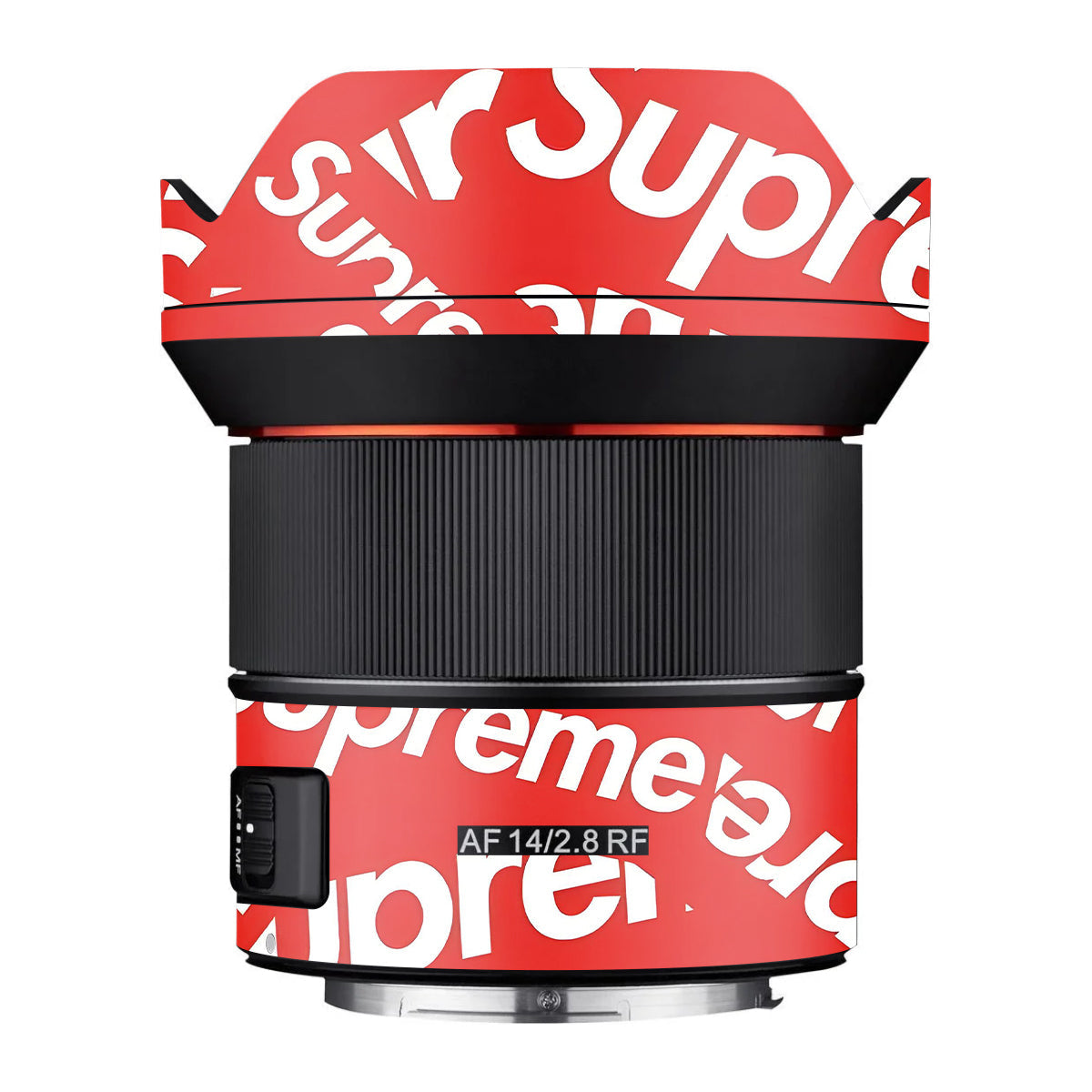 Supreme Red Samyang AF 14mm F/2.8 RF Camera Lens Skin