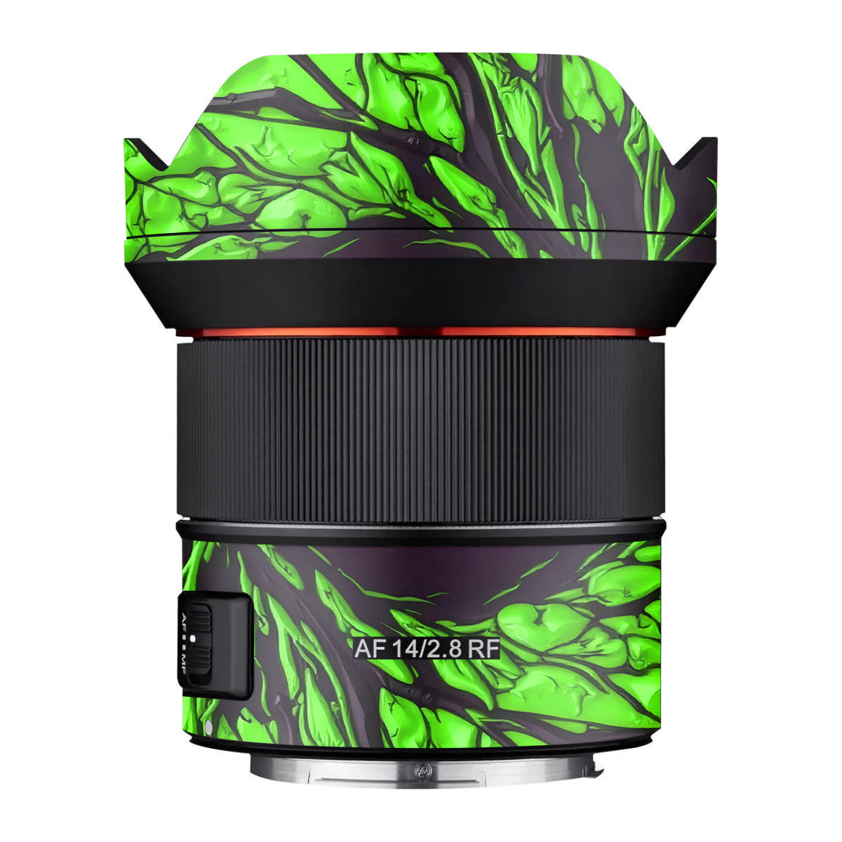 Venom Green Samyang AF 14mm F/2.8 RF Camera Lens Skin