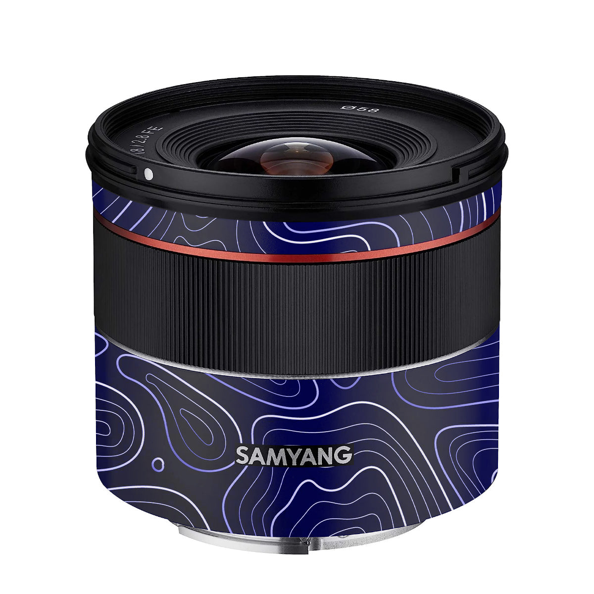 Deep Blue Contour Samyang FE 18mm F/2.8 Camera Lens Skin