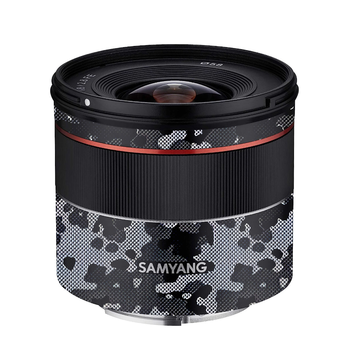 Stealth Grey Camo Samyang FE 18mm F/2.8 Camera Lens Skin