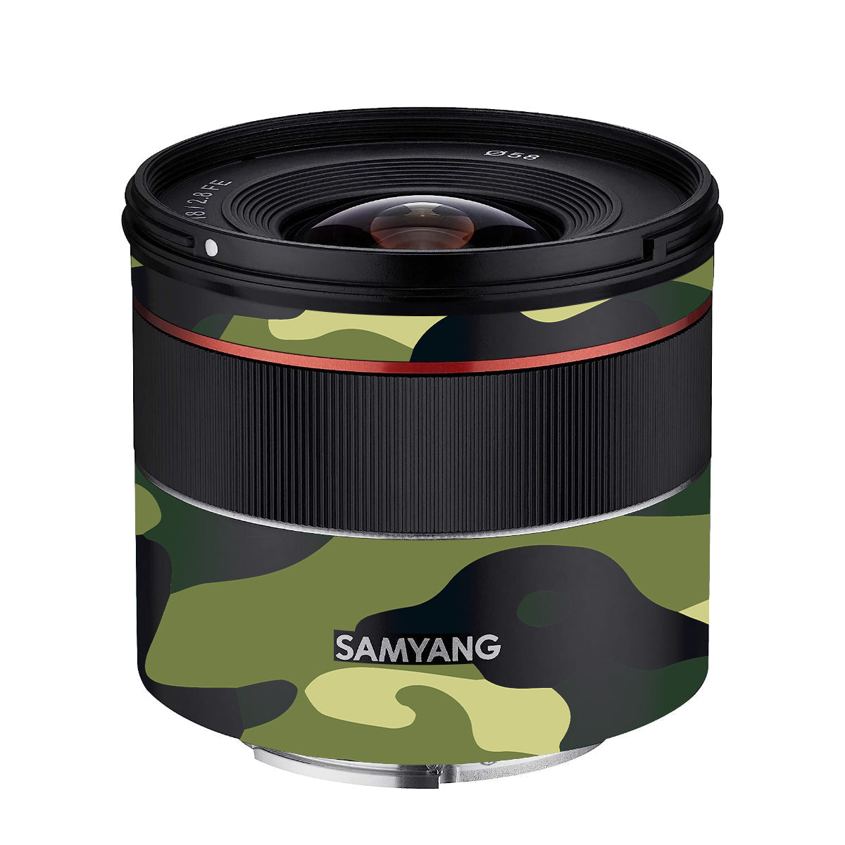 Forest Green Camo Samyang FE 18mm F/2.8 Camera Lens Skin
