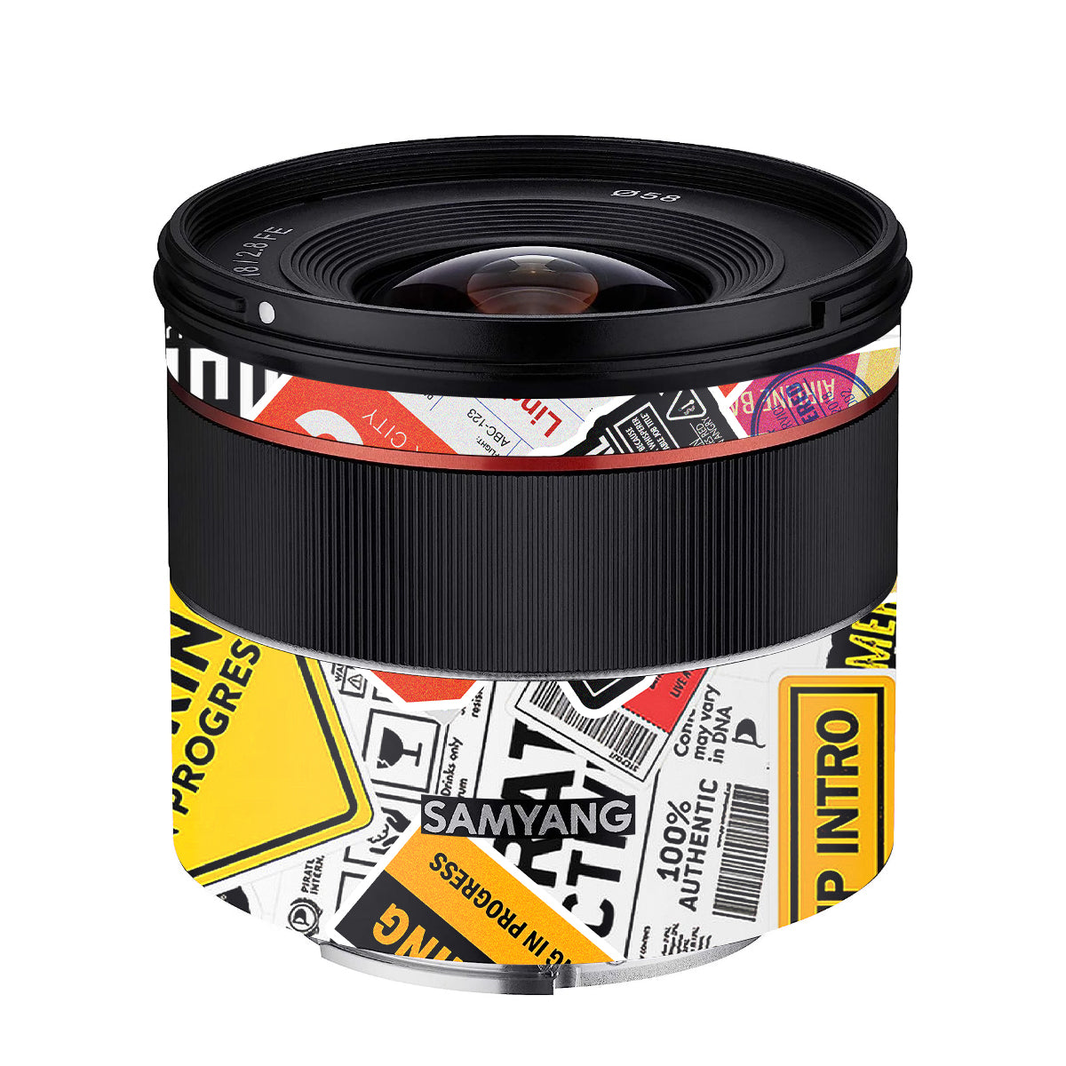 Tech Aesthetic Sticker Collage Samyang FE 18mm F/2.8 Camera Lens Skin