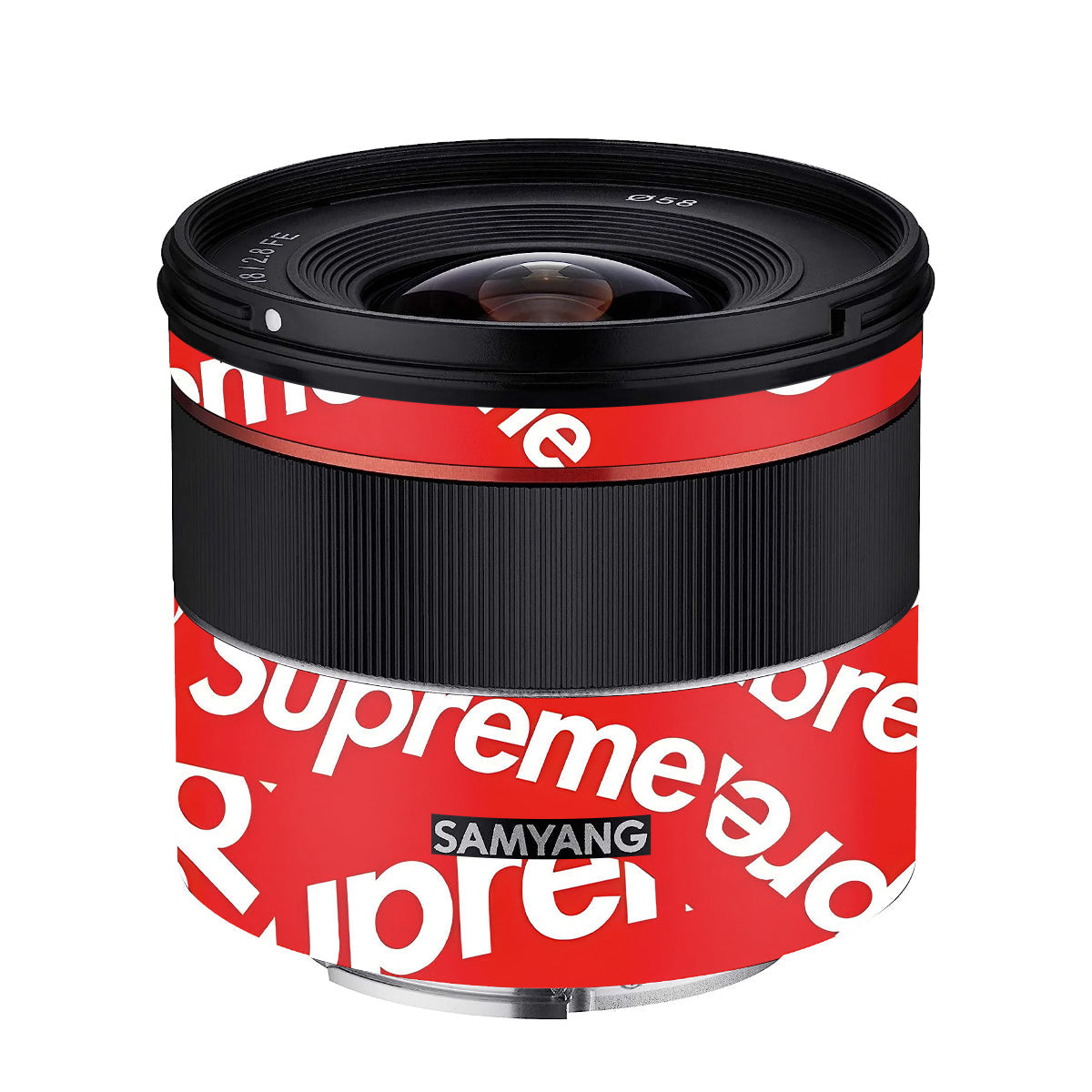 Supreme Red Samyang FE 18mm F/2.8 Camera Lens Skin