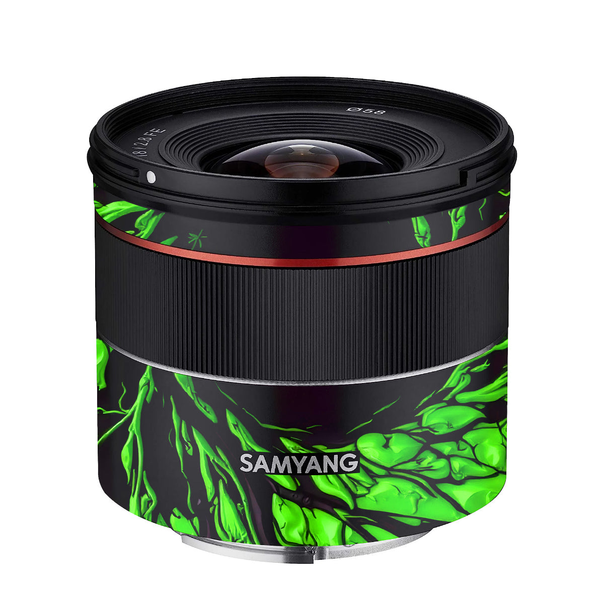 Venom Green Samyang FE 18mm F/2.8 Camera Lens Skin