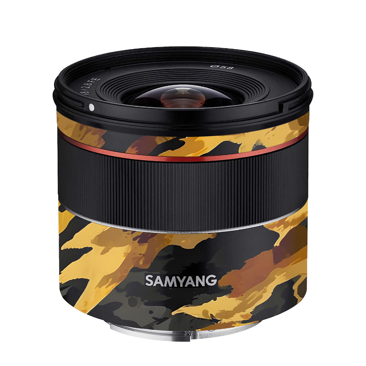 Camo Tiger Blend Samyang FE 18mm F/2.8 Camera Lens Skin