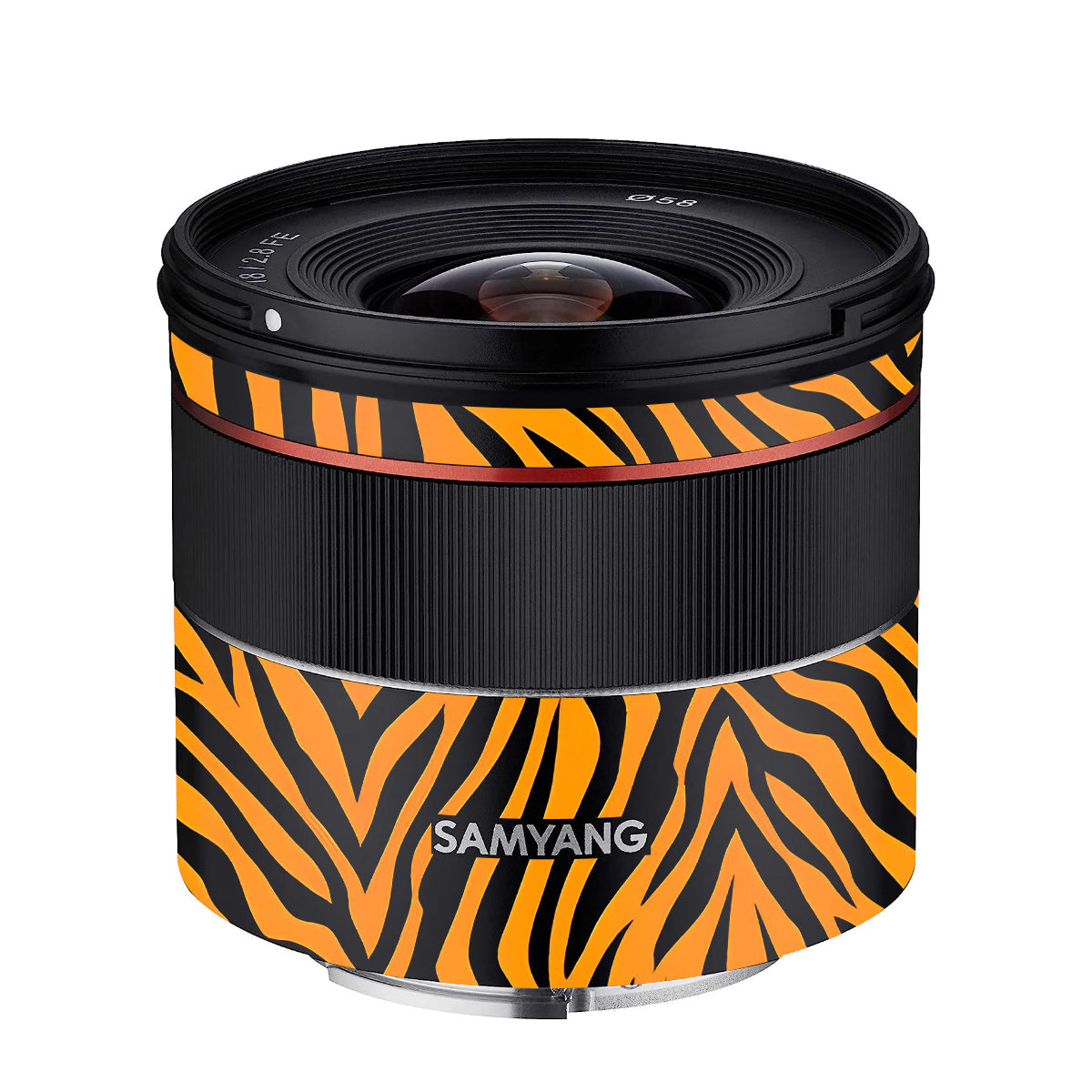 Zebra Gold Pattern Samyang FE 18mm F/2.8 Camera Lens Skin