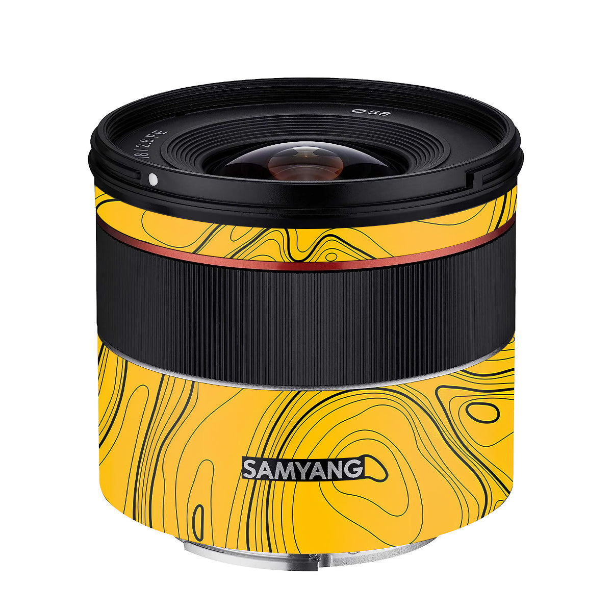 Topographic Map Pattern Samyang FE 18mm F/2.8 Camera Lens Skin