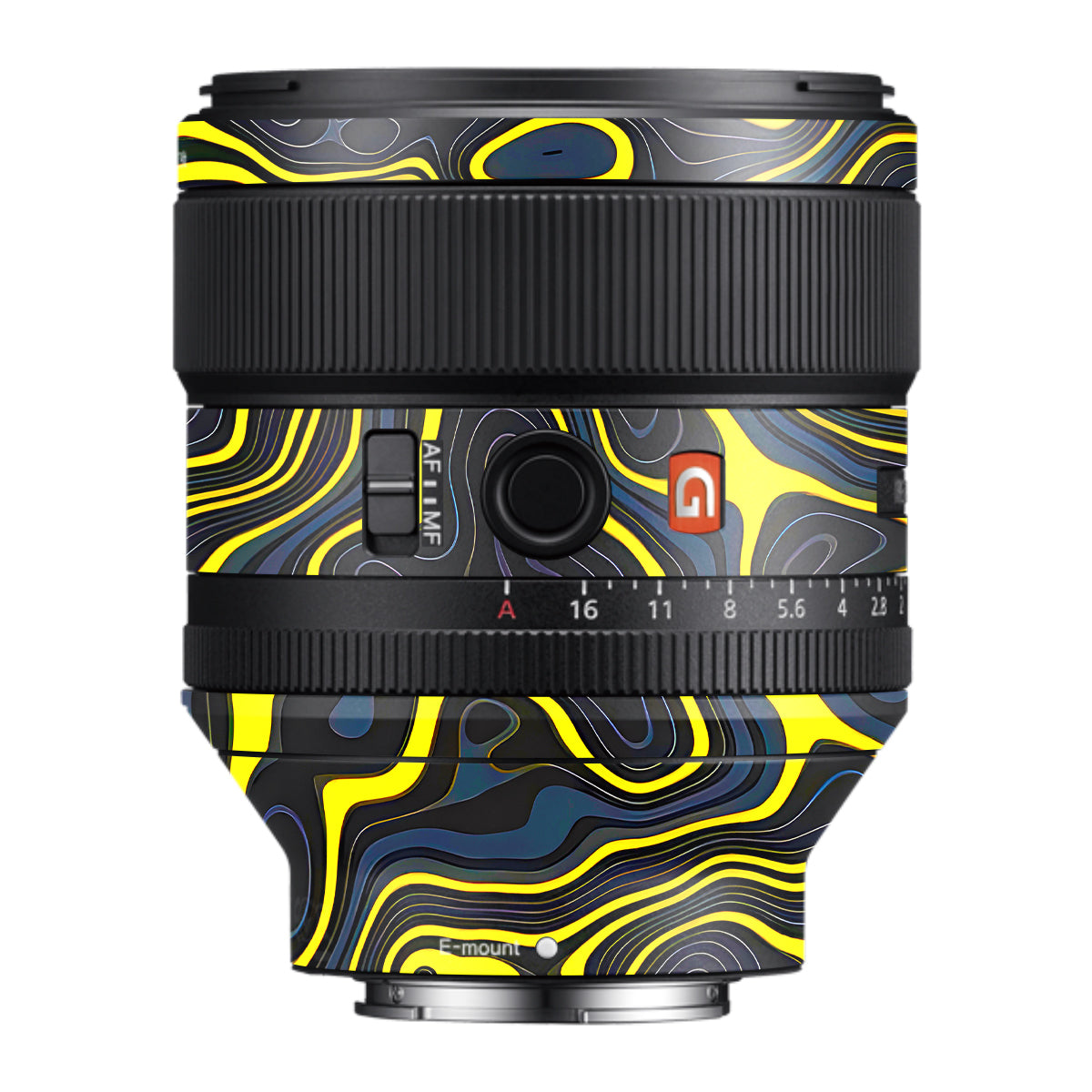 Neon Lava Contours Samyang FE 85mm F/1.4 Camera Lens Skin
