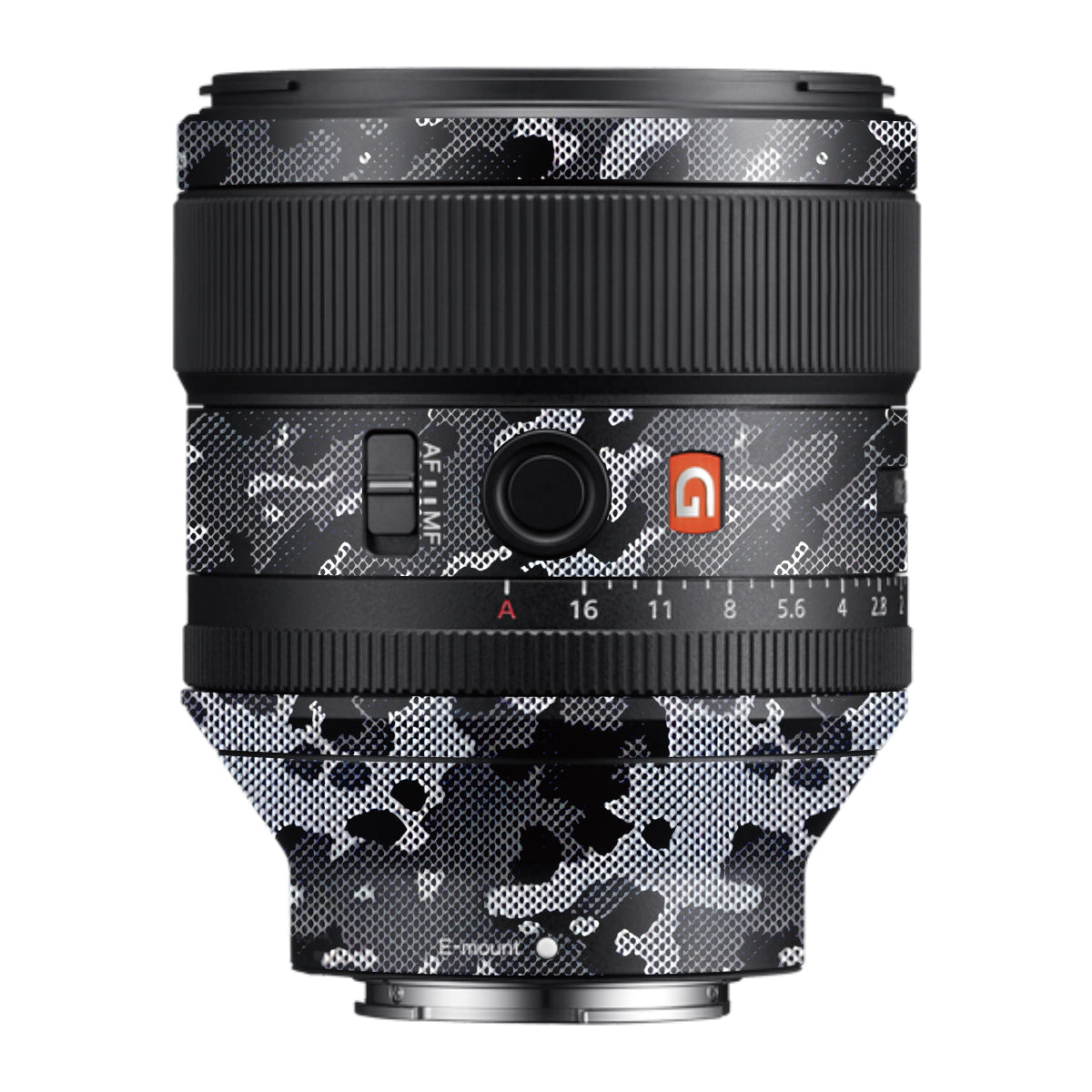 Stealth Grey Camo Samyang FE 85mm F/1.4 Camera Lens Skin