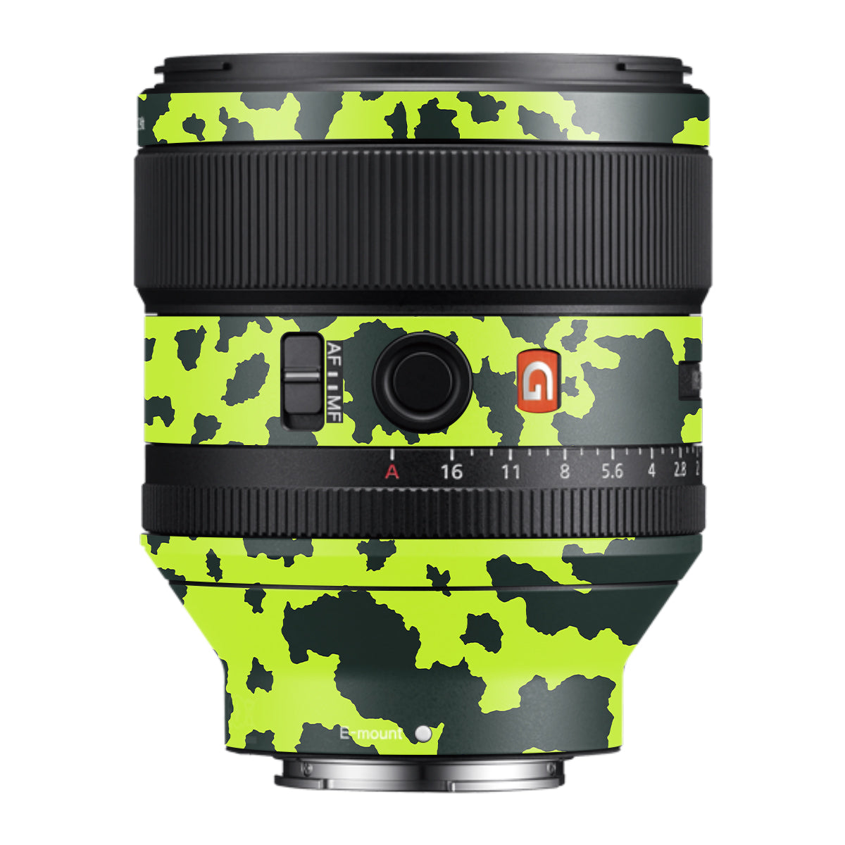 Neon Green Splatter Samyang FE 85mm F/1.4 Camera Lens Skin