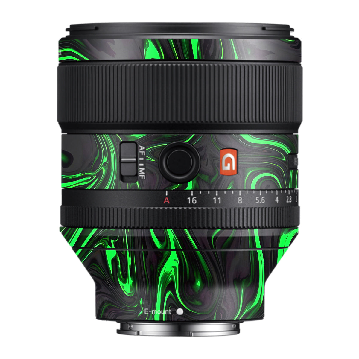 Green Liquid Pattern Samyang FE 85mm F/1.4 Camera Lens Skin