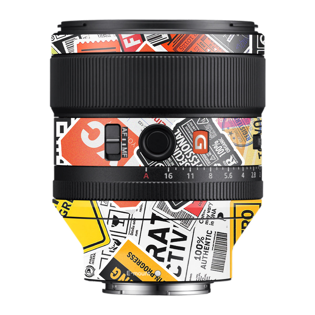 Tech Aesthetic Sticker Collage Samyang FE 85mm F/1.4 Camera Lens Skin