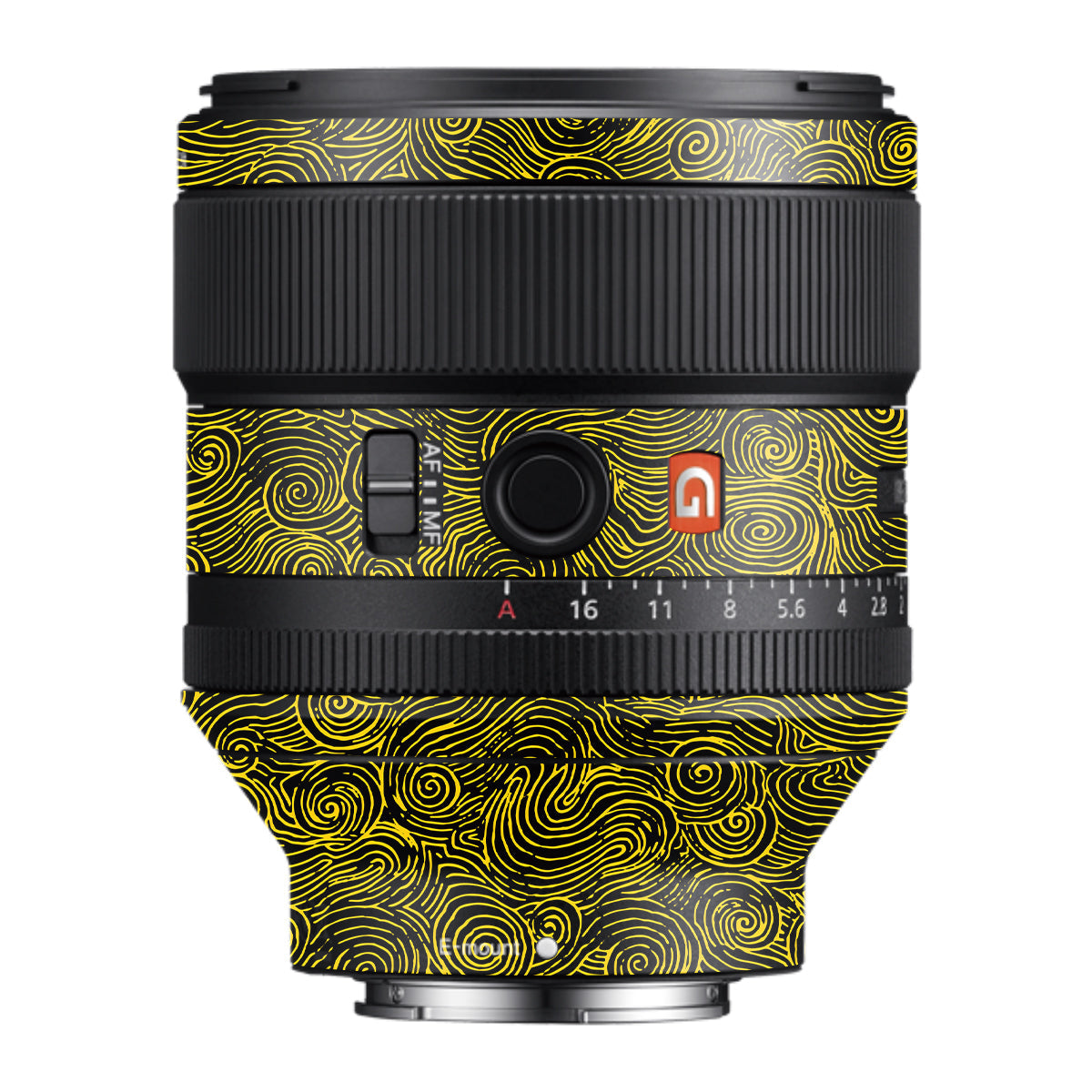 Yellow Spirals Samyang FE 85mm F/1.4 Camera Lens Skin