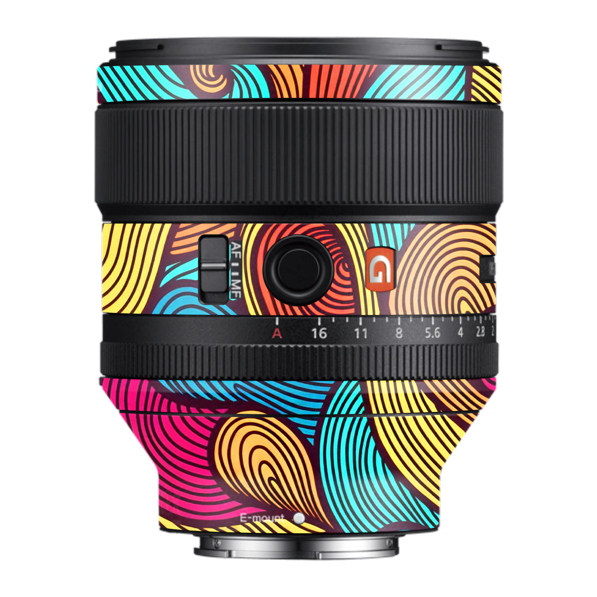 Retro Colorful Doodle Art Pattern Samyang FE 85mm F/1.4 Camera Lens Skin