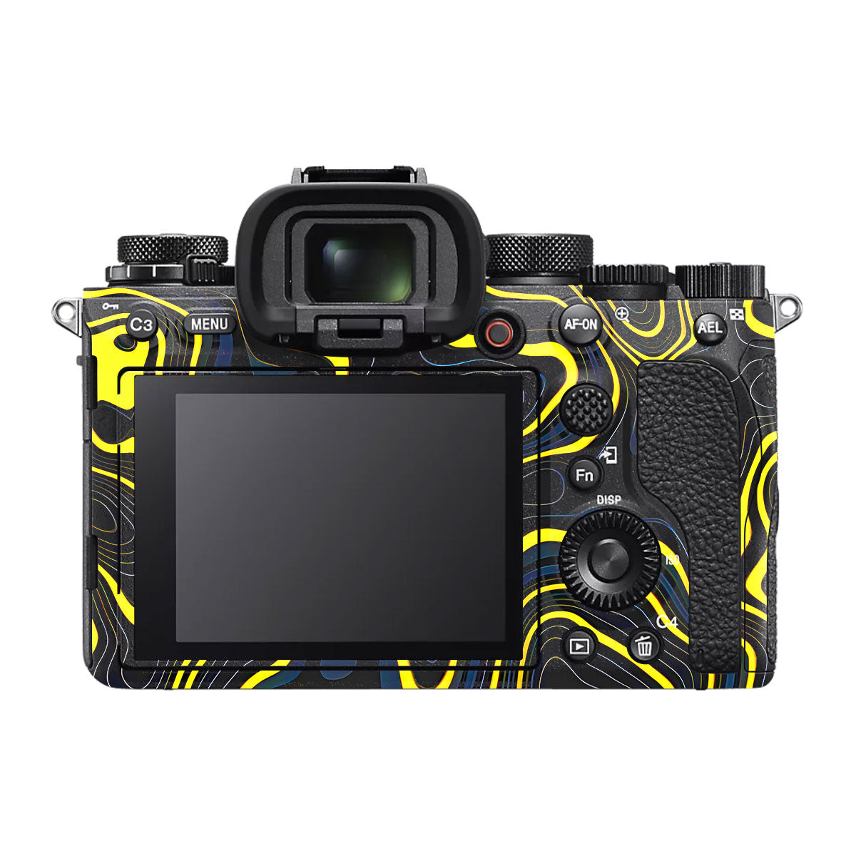 Neon Lava Contours Sony A1 Camera Skin