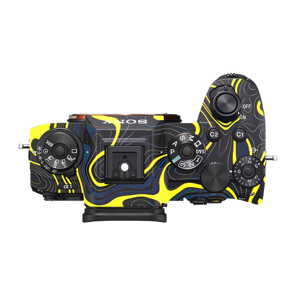 Neon Lava Contours Sony A1 Camera Skin