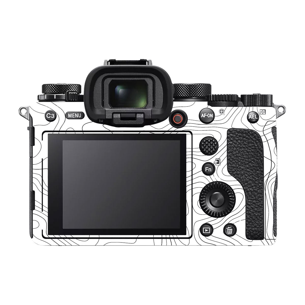 White Contour Design Sony A1 Camera Skin