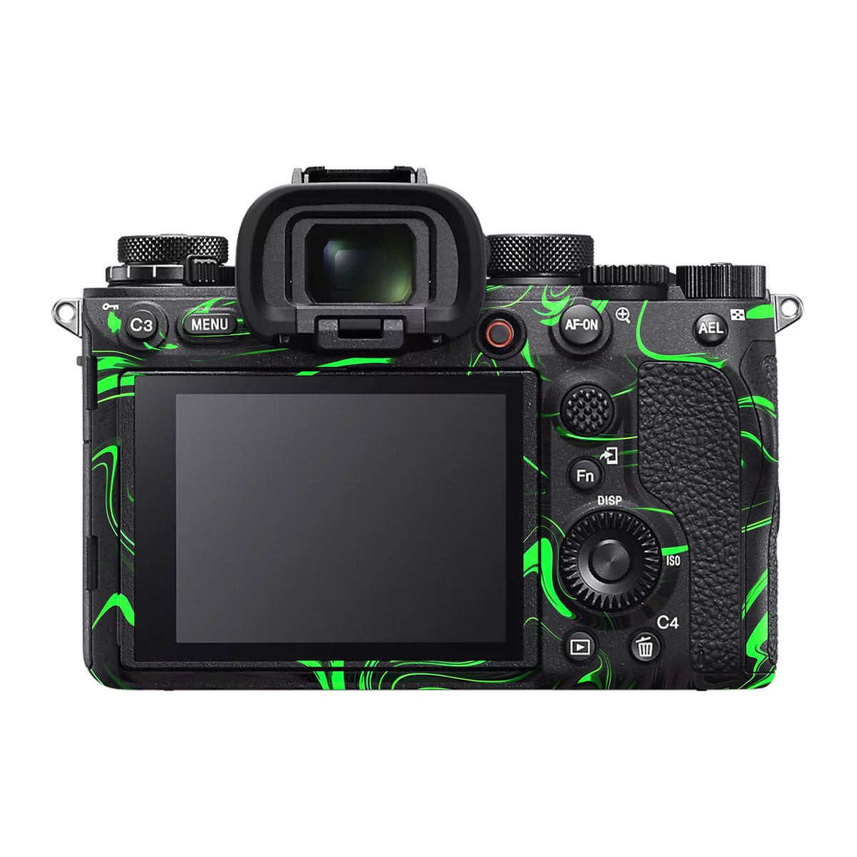 Green Liquid Pattern Sony A1 Camera Skin