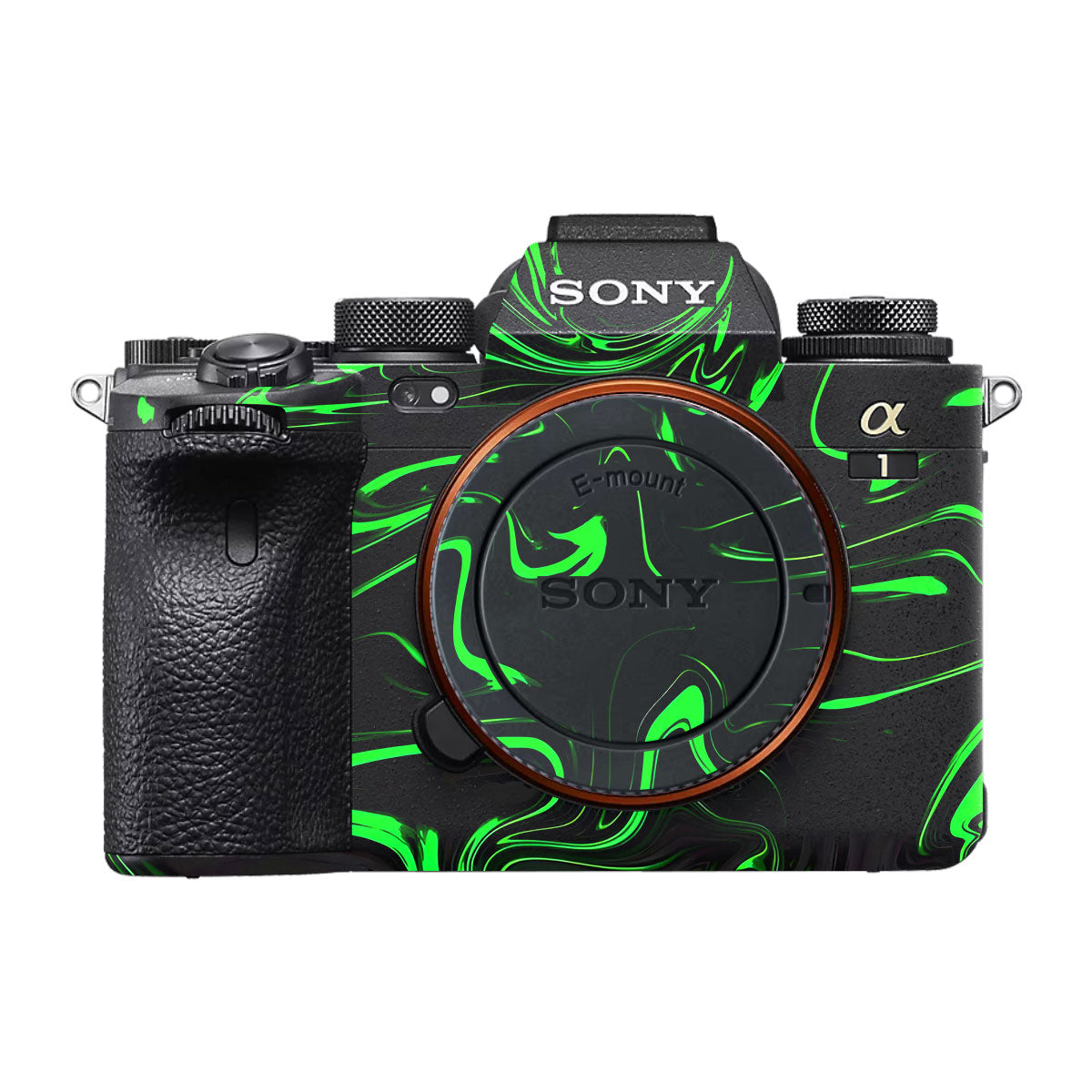 Green Liquid Pattern Sony A1 Camera Skin
