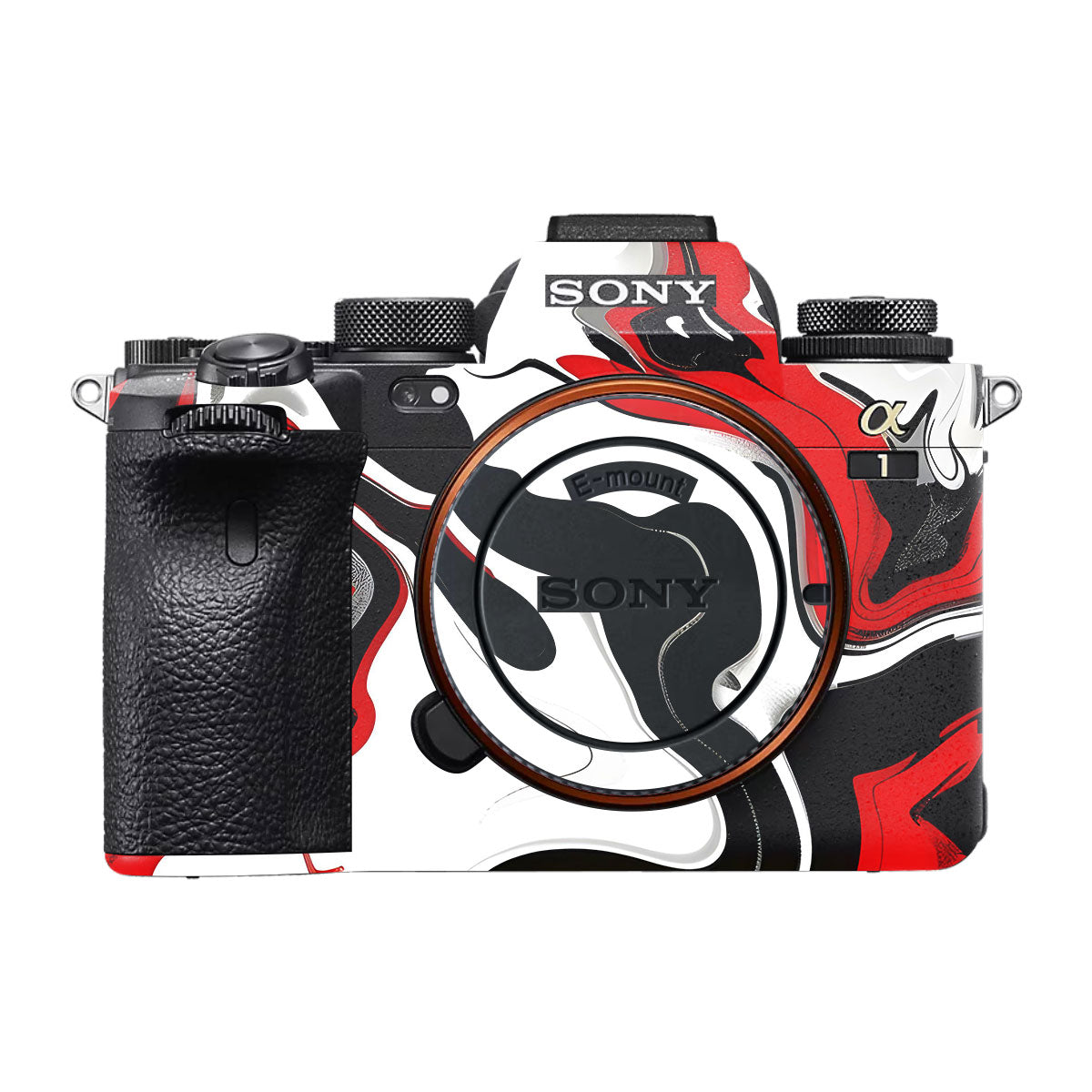 Scarlet and White Motion Sony A1 Camera Skin