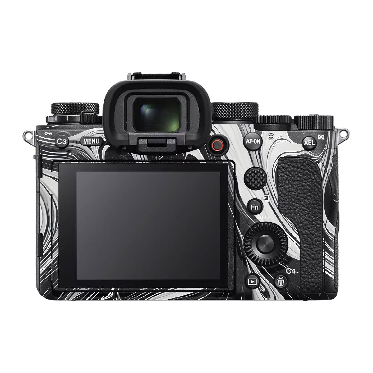 Black and White Marble Sony A1 Camera Skin