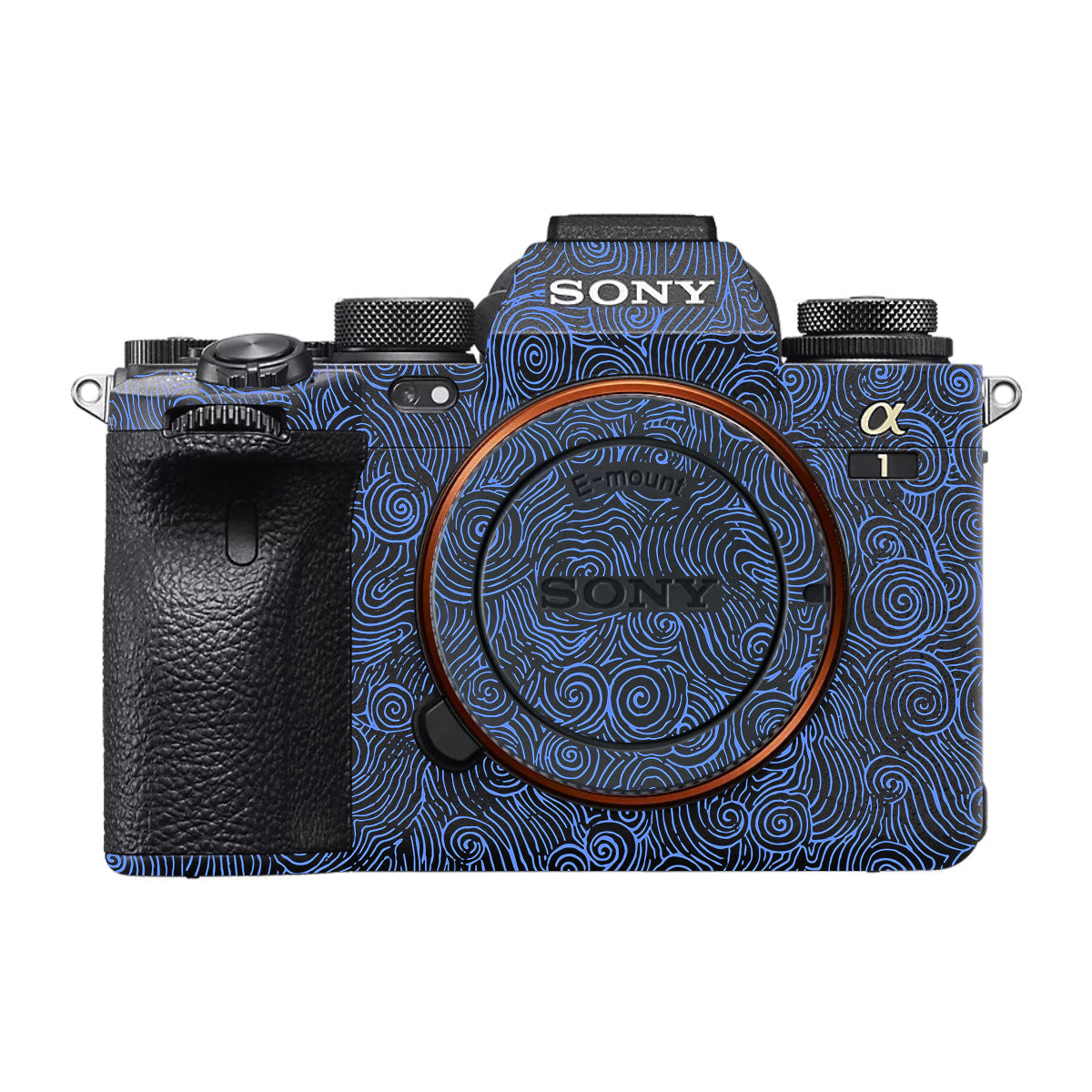 Blue Spirals Sony A1 Camera Skin