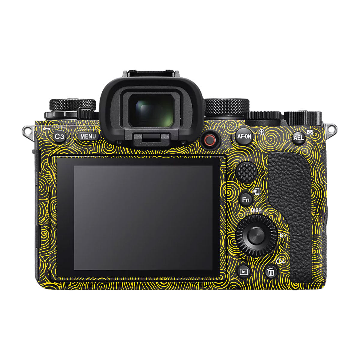 Yellow Spirals Sony A1 Camera Skin