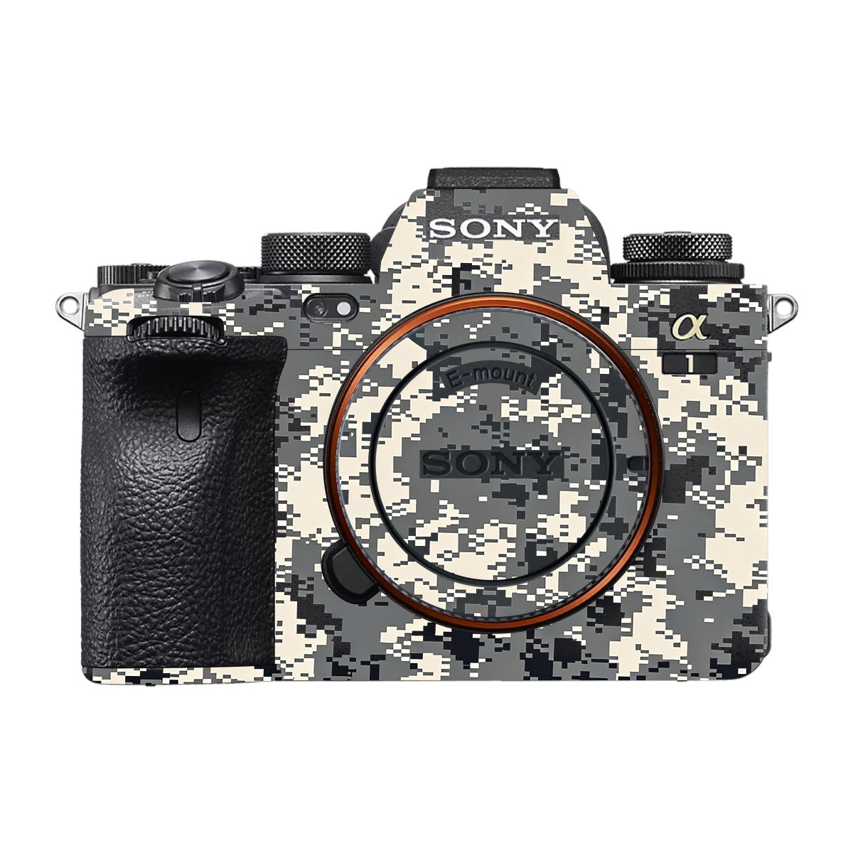 Grey Black Pixel Sony A1 Camera Skin