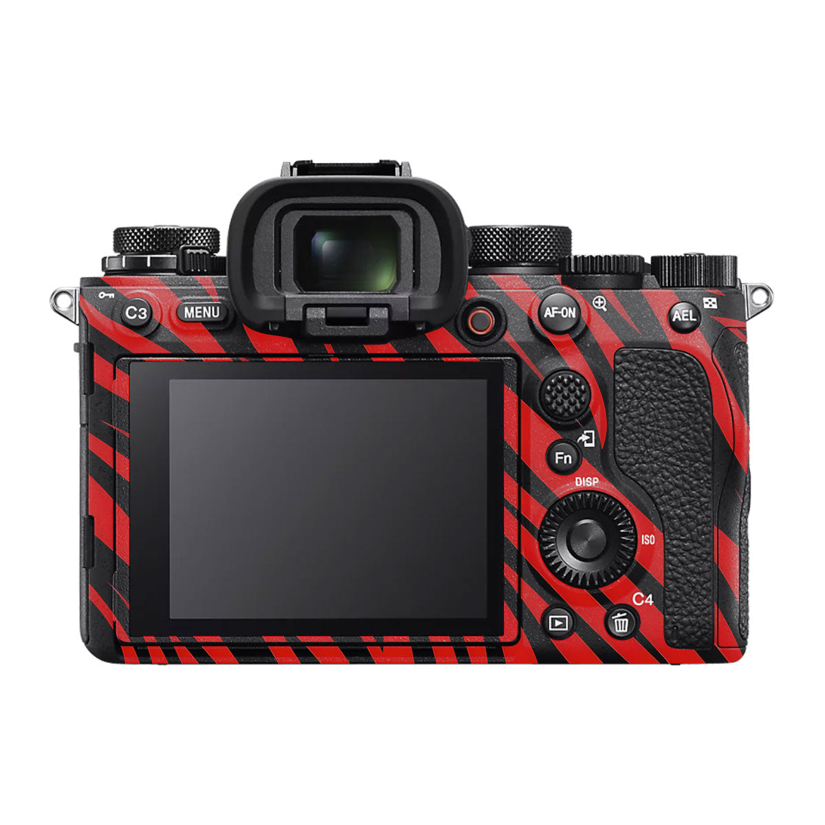 Red and Black Stripes Sony A1 Camera Skin