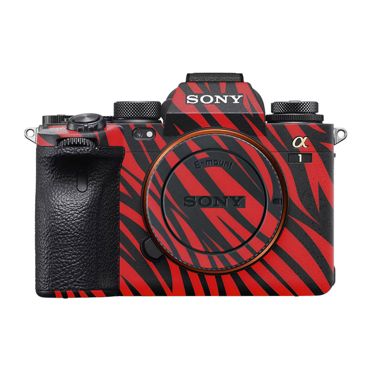 Red and Black Stripes Sony A1 Camera Skin
