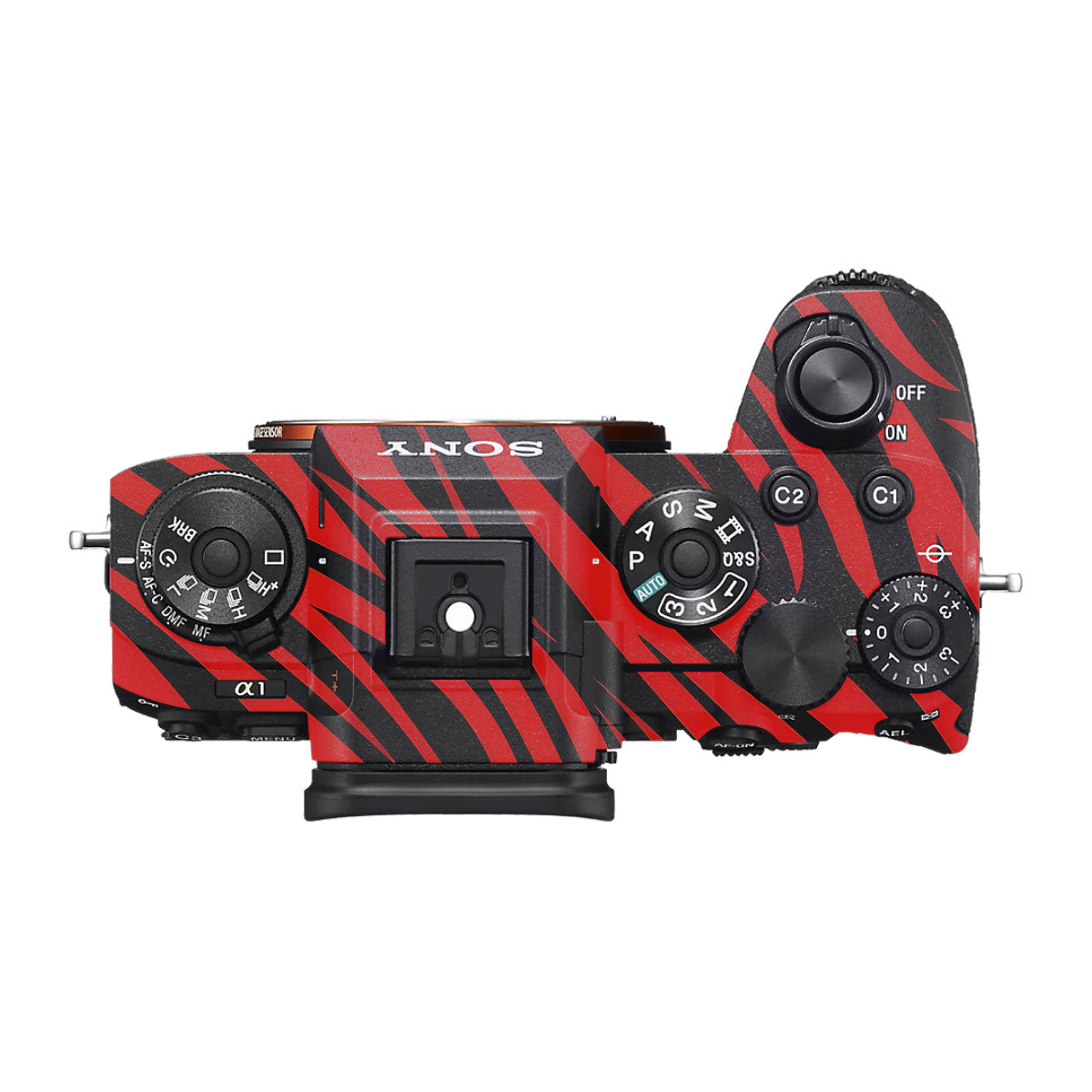 Red and Black Stripes Sony A1 Camera Skin