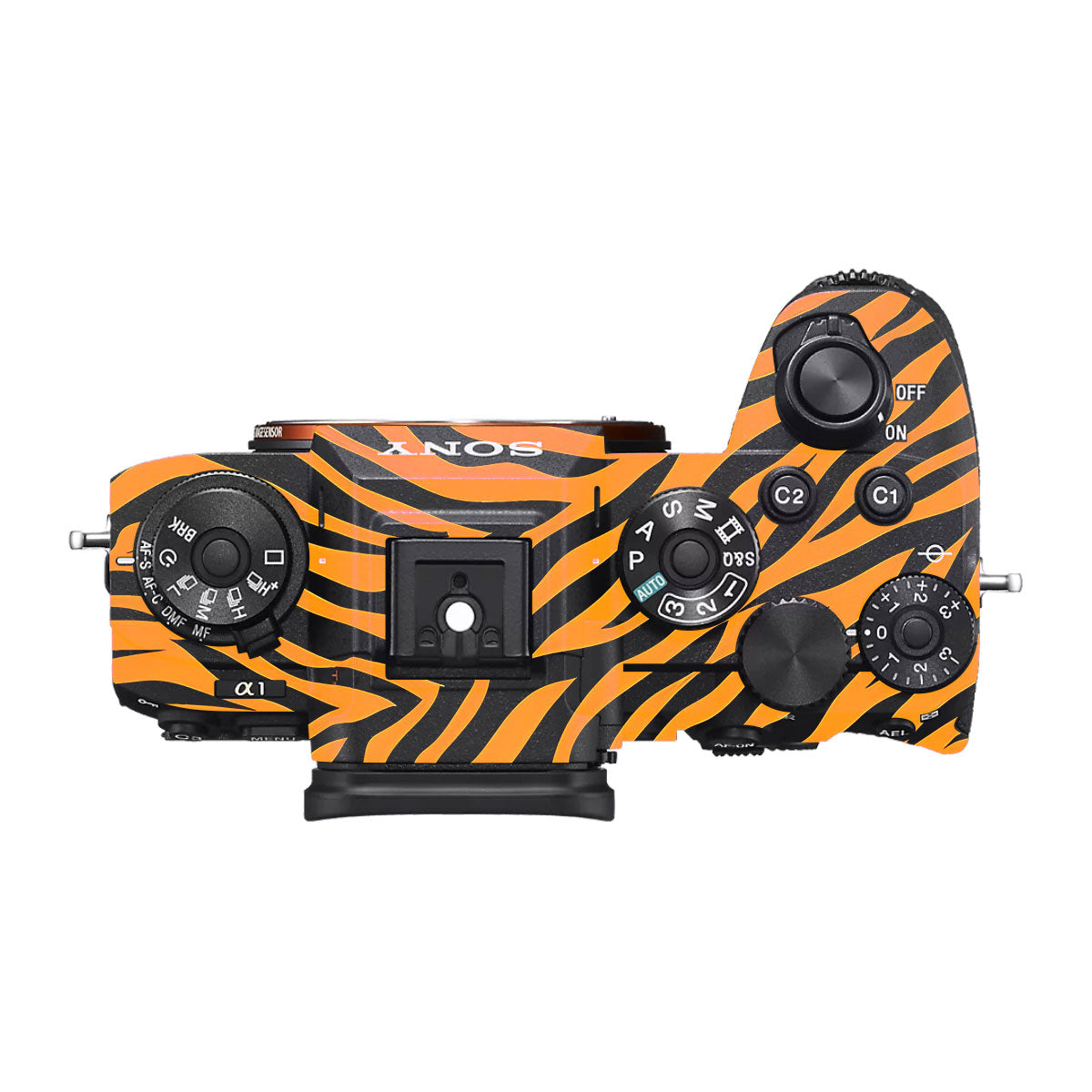 Zebra Gold Pattern Sony A1 Camera Skin