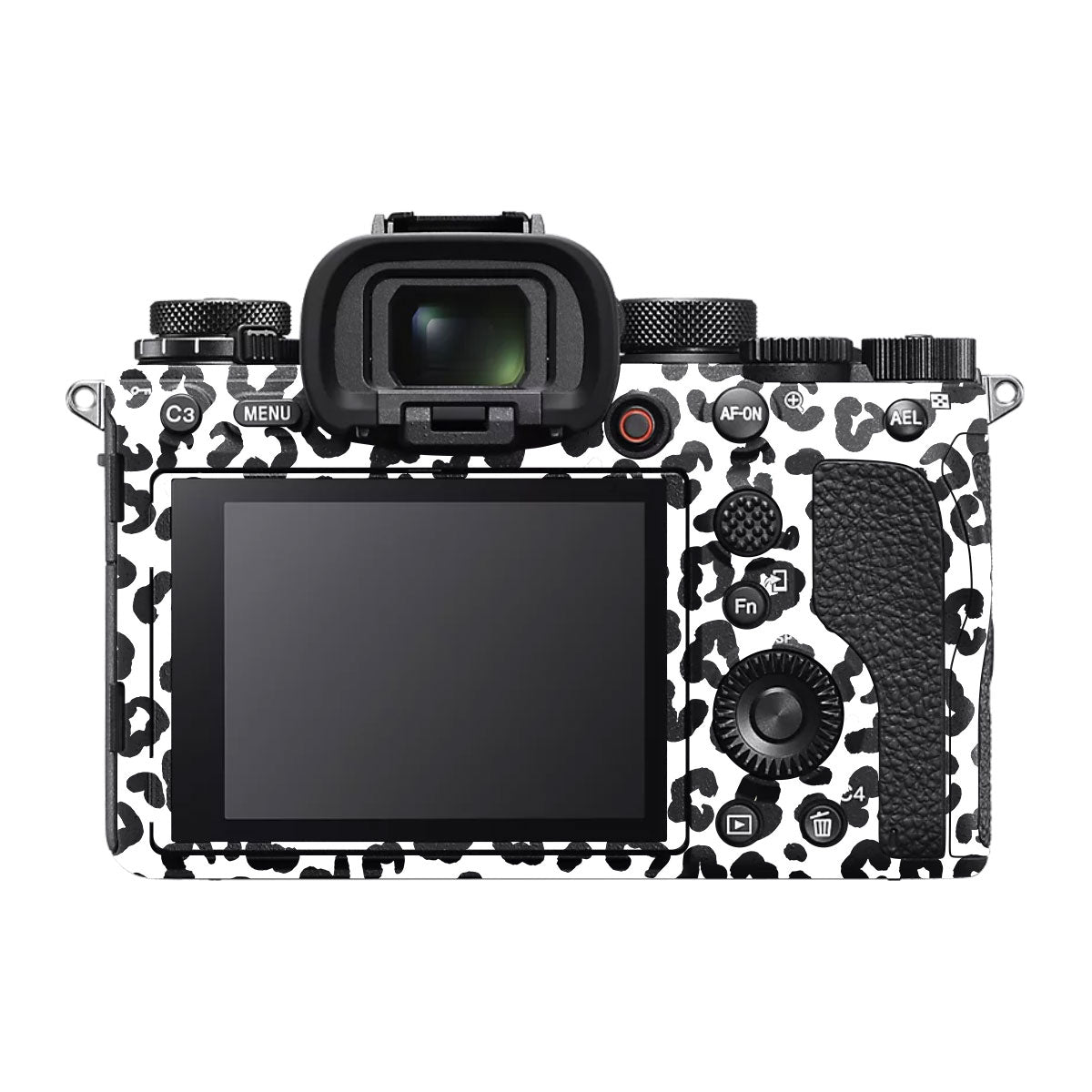 White Leopard Sony A1 Camera Skin
