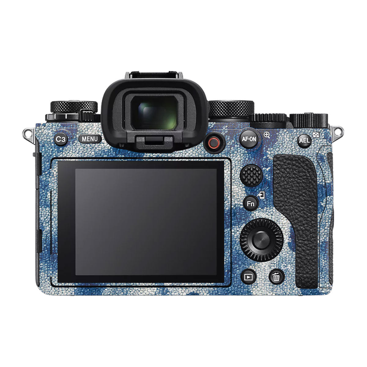 Blue Watercolor Fabric Sony A1 Camera Skin