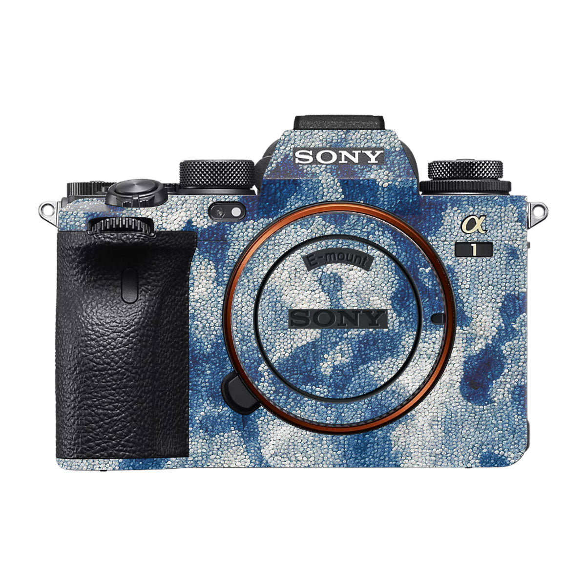 Blue Watercolor Fabric Sony A1 Camera Skin