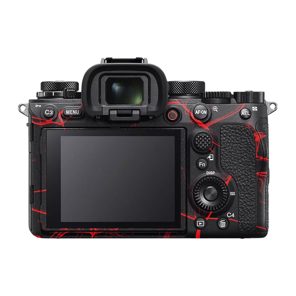 Red Neural Grid Sony A1 Camera Skin