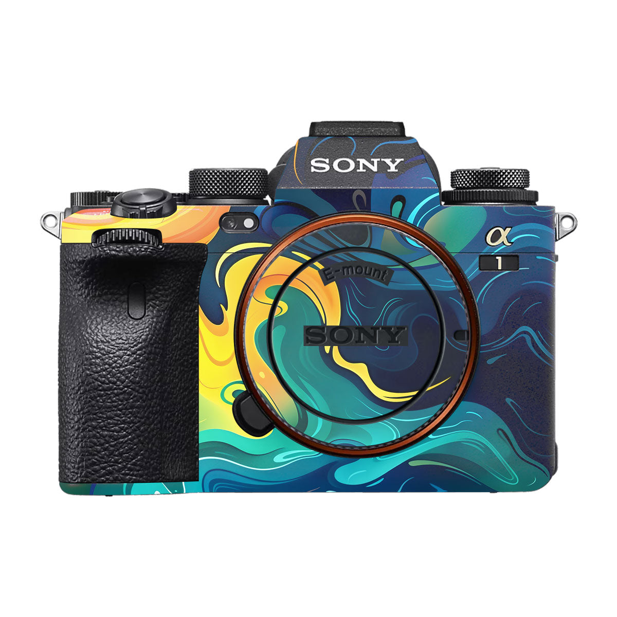 Rainbow Liquid Fusion Sony A1 Camera Skin