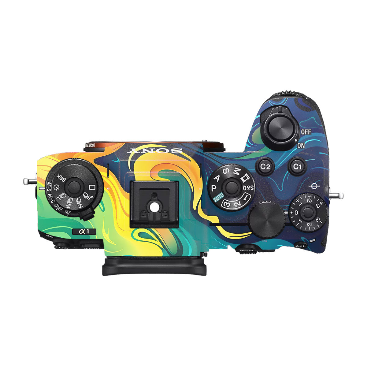 Rainbow Liquid Fusion Sony A1 Camera Skin