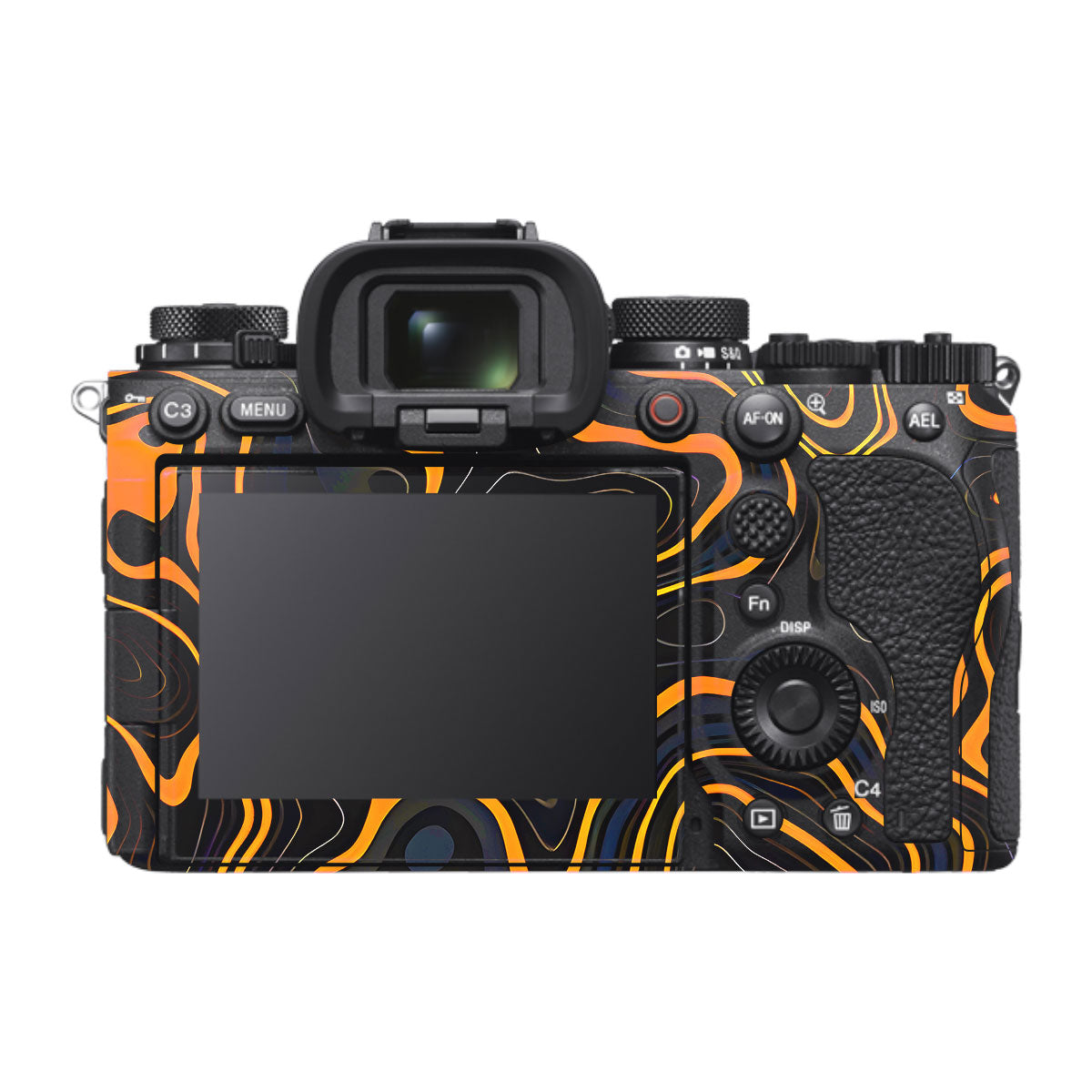 Amber Topographic Waves Sony A1 Mark II Camera Skin