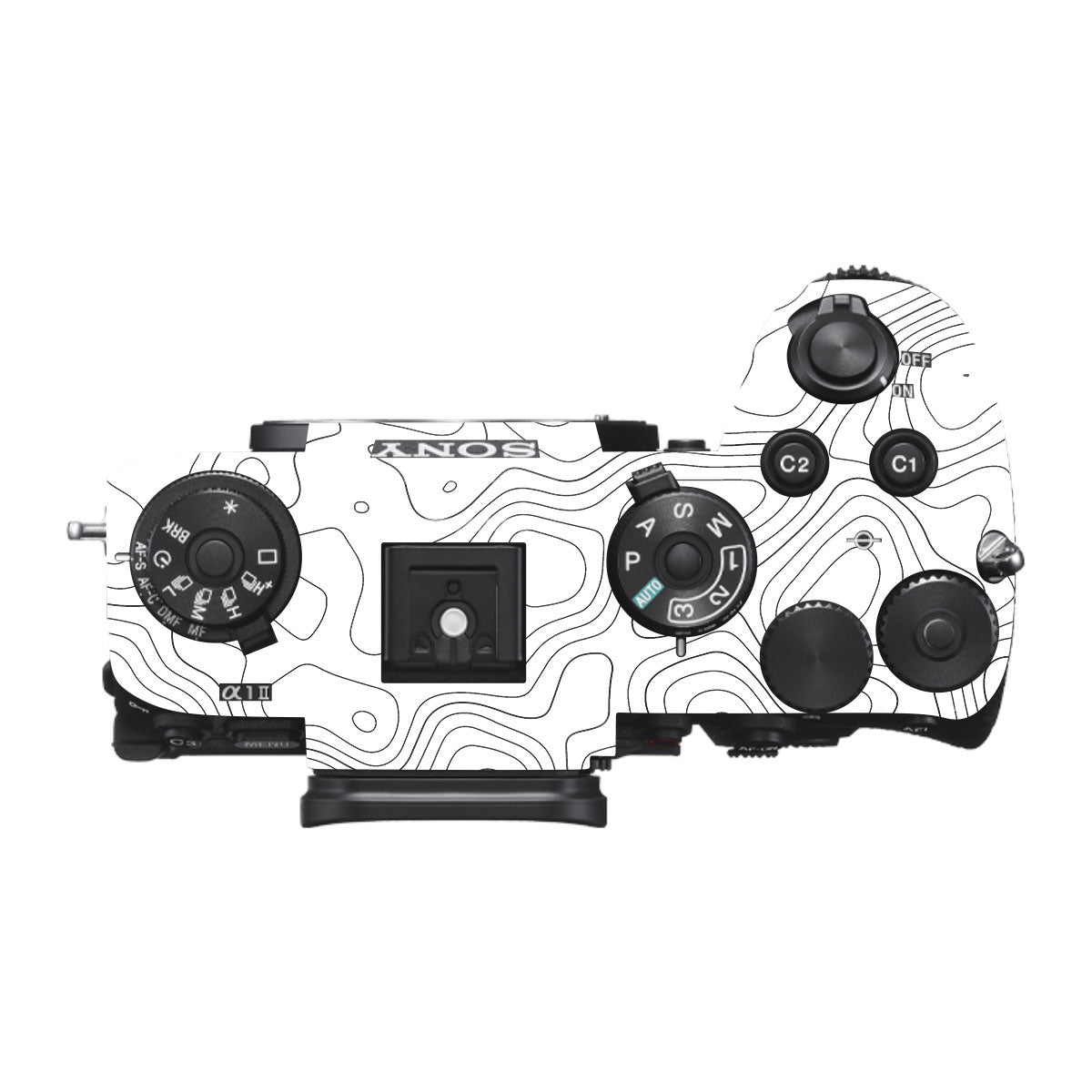 White Contour Design Sony A1 Mark II Camera Skin