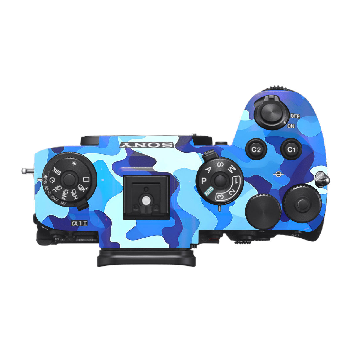 Arctic Blue Camo Pattern Sony A1 Mark II Camera Skin